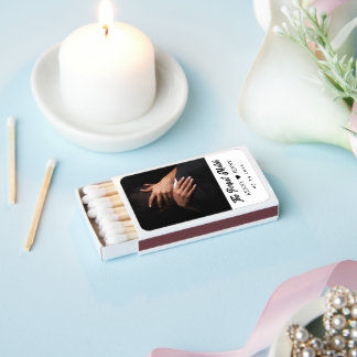 Elegant Black and White Wedding Matchboxes
