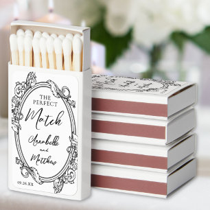 Elegant Black And White Wedding Matches