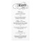 Elegant Black And White Wedding Menu Templates