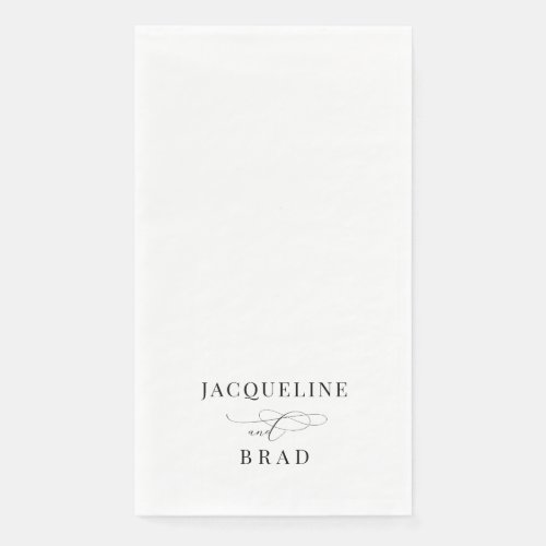 Elegant Black and White Wedding  Paper Guest Towels