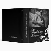Elegant Black and White Wedding planner Binder | Zazzle
