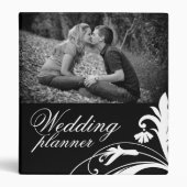 Elegant Black and White Wedding planner Binder | Zazzle
