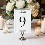 Elegant Black and White Wedding Table Numbers<br><div class="desc">Black and white are timeless colors of both elegance and simplicity. The modern style of this wedding suite will make your wedding even more memorable! Fully customizable, from fonts to colors. Please don’t hesitate to contact us if you would like a design or change that cannot be done via the...</div>