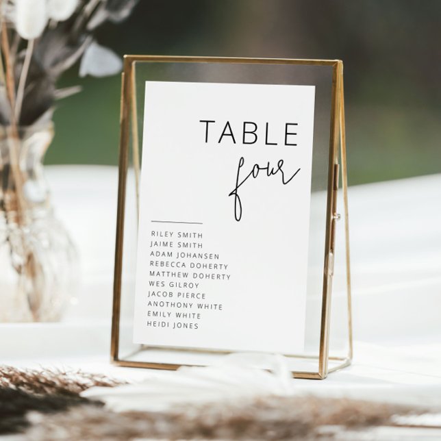 Elegant Black and White Wedding Table Numbers (Creator Uploaded)