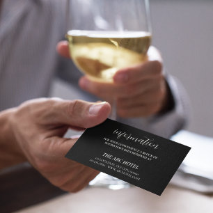Elegant Black and White Wedding Theme Enclosure Card