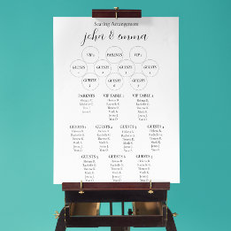 Elegant Black and White Wedding Theme Foam Board