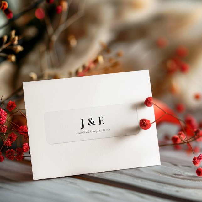 Elegant Black and White Wedding Theme Label (Customize a label which makes your work easy)