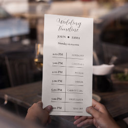 Elegant Black and White Wedding Theme Program