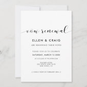 Elegant black and white Wedding Vow renewal Invitation | Zazzle