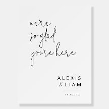 Elegant Black and White Wedding Welcome Sign