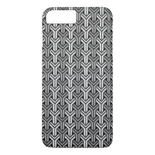 Elegant Black and White Y cross-stitch pattern iPhone 8 Plus/7 Plus Case