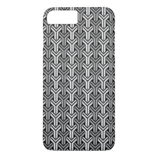 Elegant Black and White Y cross-stitch pattern iPhone 8 Plus/7 Plus Case