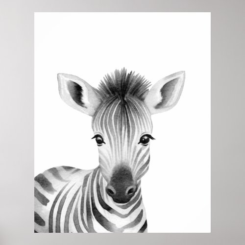Elegant Black and White Zebra Print