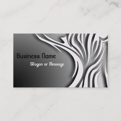 Elegant Black and White  Zebra Print Business Card