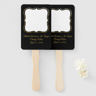 Elegant Black Auction Paddle Hand Fan