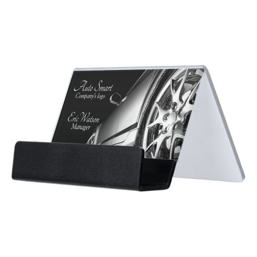 Elegant Black Automobile Professional Desk Business Card Holder