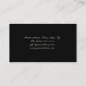Elegant Black Automotive Business Card (Back)