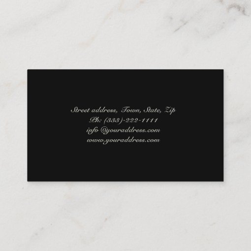 Elegant Black Automotive Business Card | Zazzle