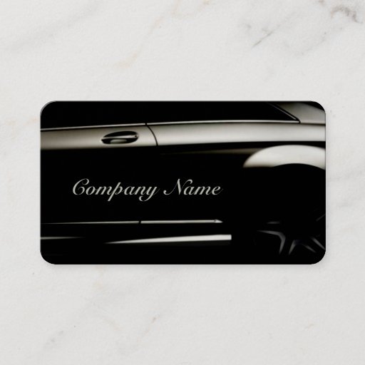 Customizable Elegant Black Automotive Business Card