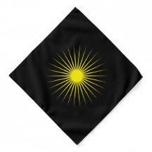 Elegant Black Bandana with Shimmering Star Design