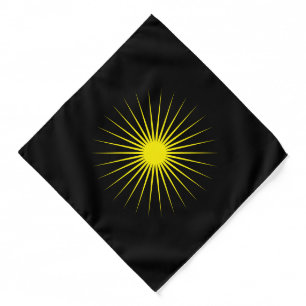 Elegant Black Bandana with Shimmering Star Design