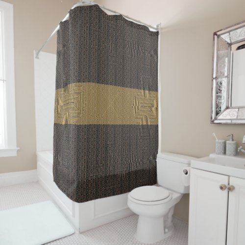  Elegant black bohemian_styled design  Shower Curtain