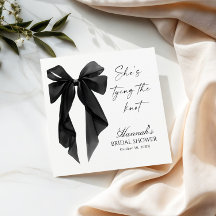 Elegant Black Bow Bridal Shower
