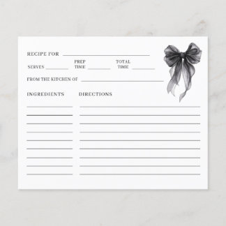 Elegant Black Bow Bridal Shower Recipe