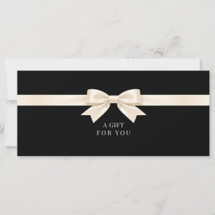 Elegant Black Bow Gift Certificate