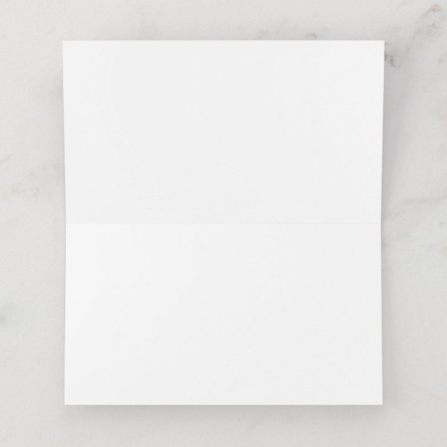 Elegant Black Bow Wedding Folded Place Cards (Inside Unfolded)