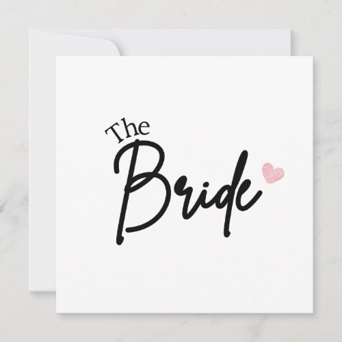 Elegant Black Bridal Shower Invitation Pink Heart