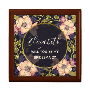 Elegant Black Bridesmaid Proposal Box