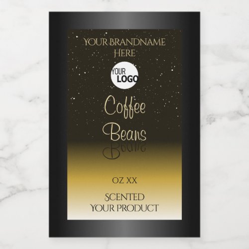 Elegant Black Brown Beige Ombre Product Label Logo