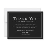 Elegant black business thank you note custom logo Elegant black business thank you note custom logo