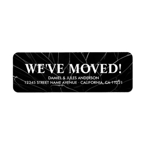 Elegant Black Cactus Weve Moved Announcement   Label