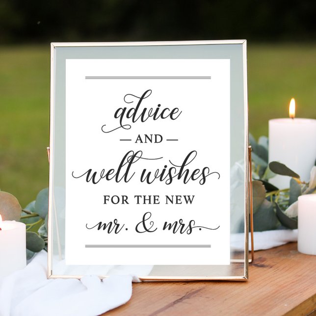 Elegant Black Calligraphy Advice and Well Wishes Poster (Creator Uploaded)