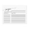 Elegant Black Calligraphy Bridal Recipe Cards