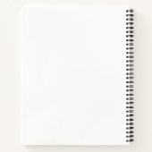 Elegant Black Calligraphy Bridal Shower Gift List Notebook (Back)