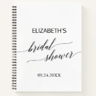 Elegant Black Calligraphy Bridal Shower Gift List