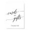 Elegant Black Calligraphy Cards and Gifts Sign