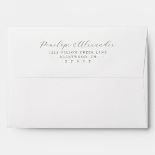 Elegant Black Calligraphy Envelope