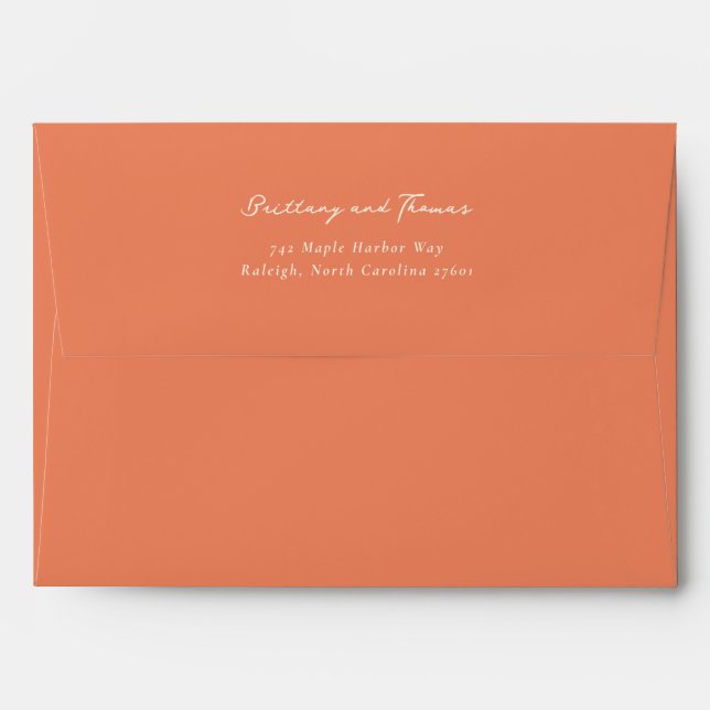 Elegant Black Calligraphy Envelope (Back (Top Flap))