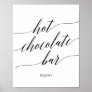 Elegant Black Calligraphy Hot Chocolate Bar Sign
