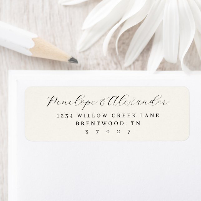 Elegant Black Calligraphy Label (Insitu)