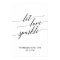 Elegant Black Calligraphy Let Love Sparkle Sign
