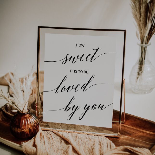 Elegant Black Calligraphy Loved By You Sign (Creator Uploaded)