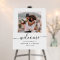 Elegant Black Calligraphy Photo Wedding Welcome