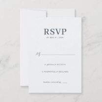 Elegant Black Calligraphy RSVP Card