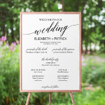 Elegant Black Calligraphy Small Wedding Program Poster<br><div class="desc">This elegant black calligraphy small wedding program poster is perfect for a simple wedding. The neutral design features a minimalist poster decorated with romantic and whimsical typography. Include the name of the bride and groom, the wedding date and location, names of the parents and the bridal party. If you have...</div>