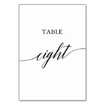 Elegant Black Calligraphy Table Eight Table Number Elegant Black Calligraphy Table Eight Table Number